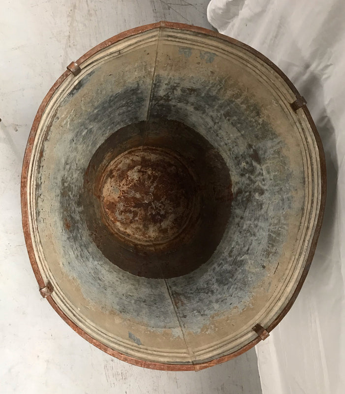 Vintage  Turkish Galvanised Olive  Bin #3548 C