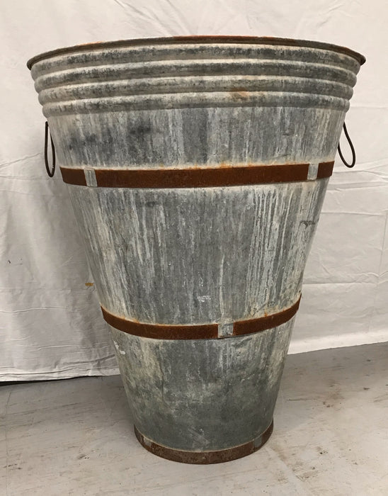 Vintage  Turkish Galvanised Olive  Bin #3548 E