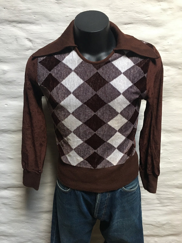 Mens Velvet Jumper #C110 FREE AUS POSTAGE – Fossil Vintage Australia