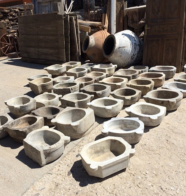 Vintage industrial Turkish Marble sink #2343/a