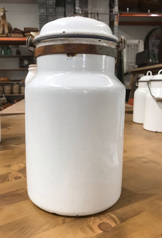 Vintage European Enamel Milk Can #3569 B
