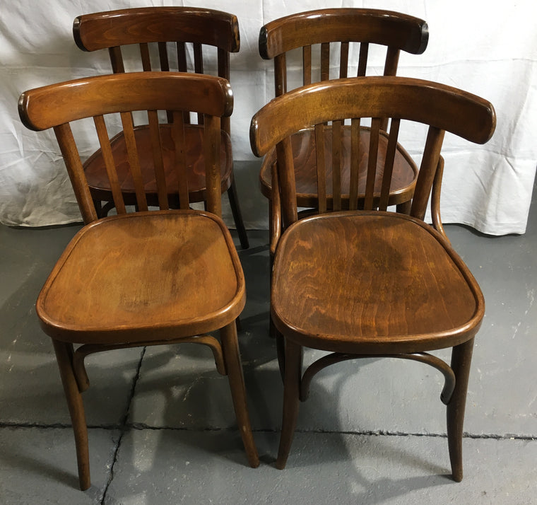 Vintage Czech Thonet Chairs x 4  # 3023
