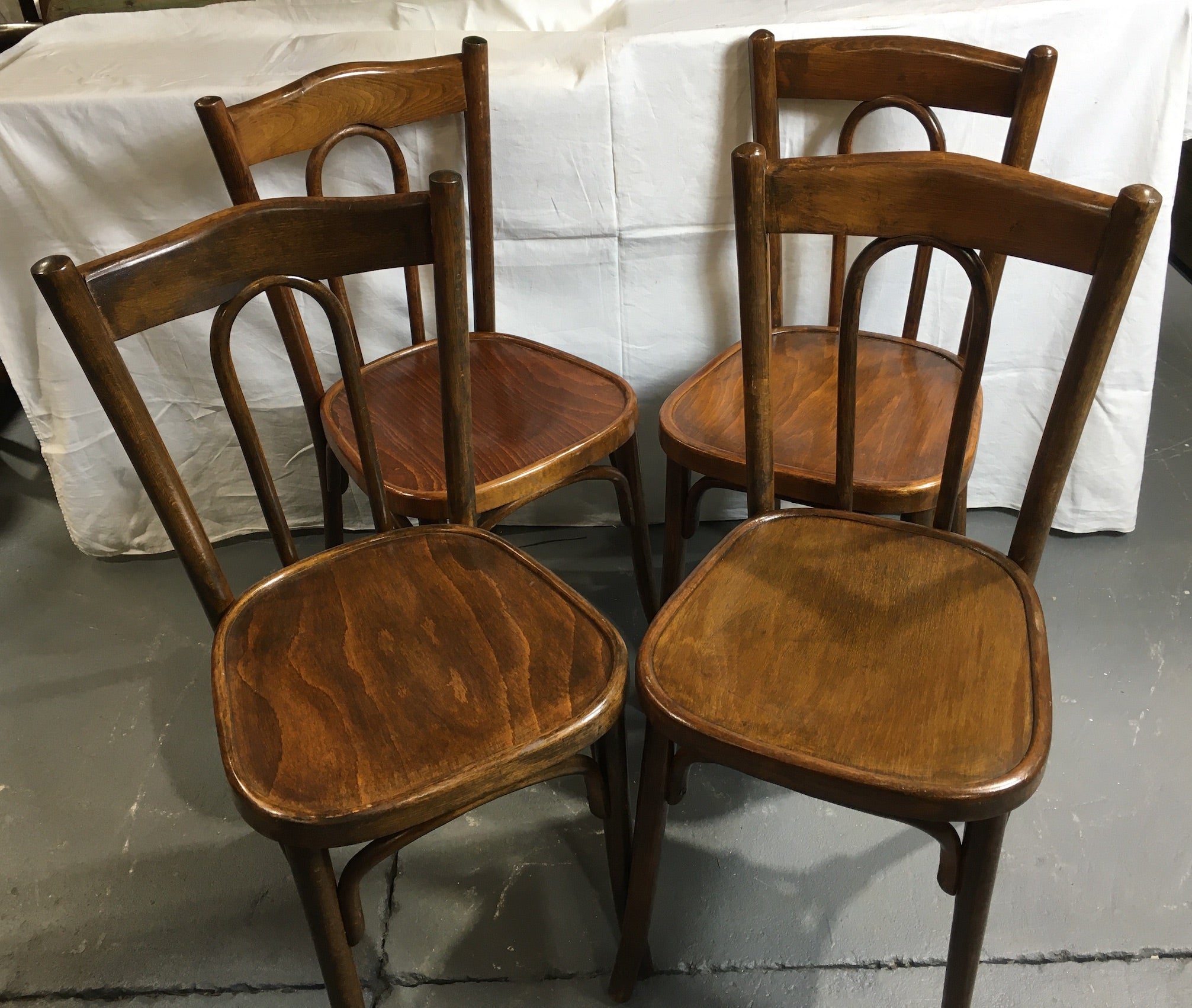 Vintage Czech Thonet Chairs x 4  # 3024