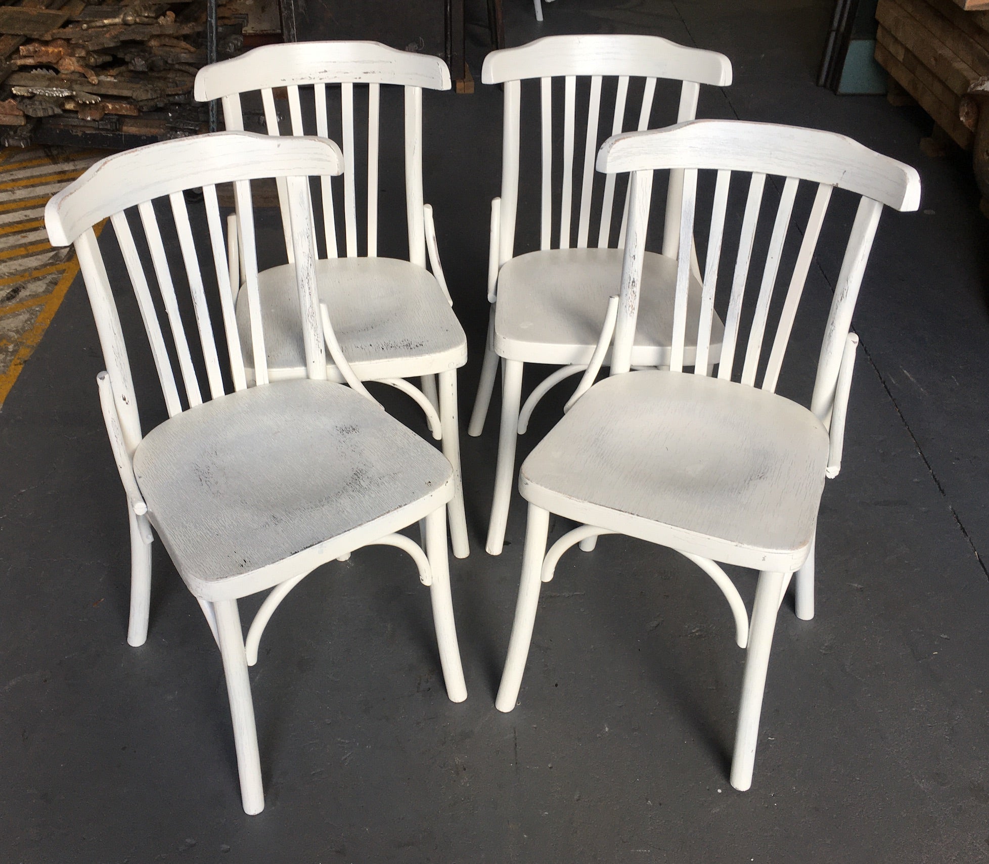 Vintage Czech Thonet Chairs x 4  # 3054