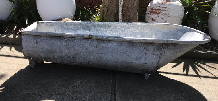 Vintage Galvanized Bath Tub #3585 A  Garden Use