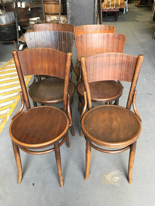 Vintage Czech Thonet Chairs x 6  # 3059