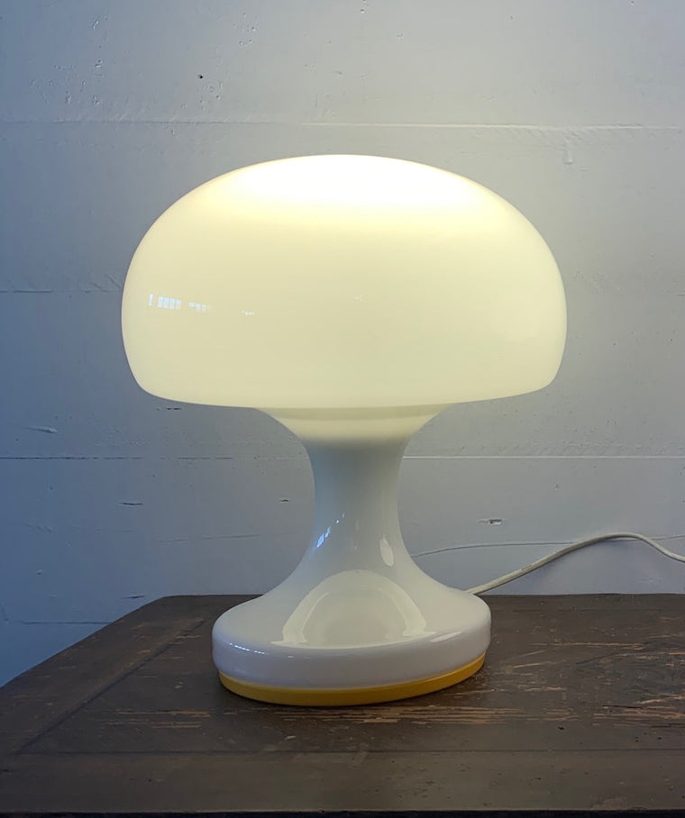 Mid Century  Stepan Tapery  Opaline Glass  Table  Lamp  #3842b  Byron