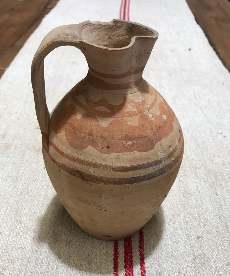 Hungarian Gypsy Terracotta Vessle/ Jug  #3587 C
