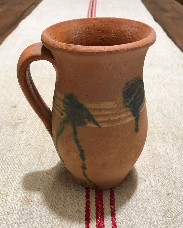 Hungarian Gypsy Terracotta Vessle/ Jug  #3587 D