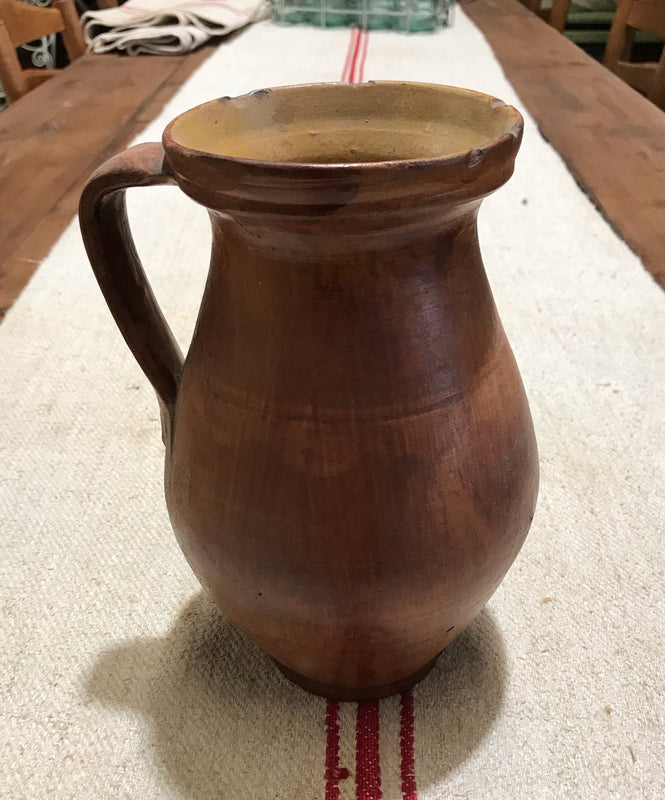 Hungarian Gypsy Terracotta Vessle/ Jug  #3587 F