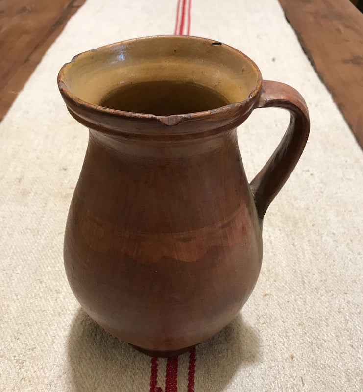 Hungarian Gypsy Terracotta Vessle/ Jug  #3587 F