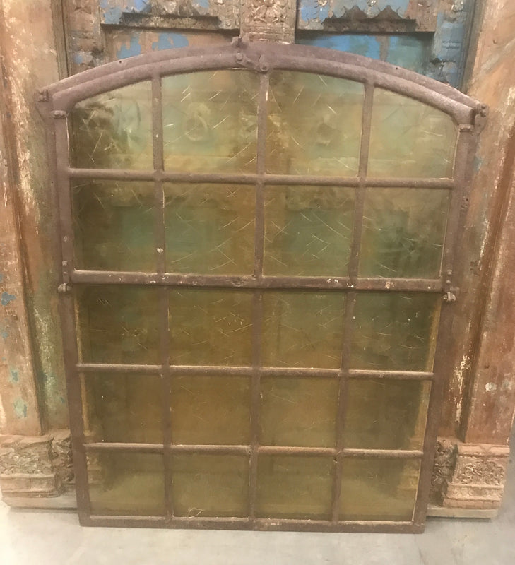 Vintage industrial European cast iron  window #2367