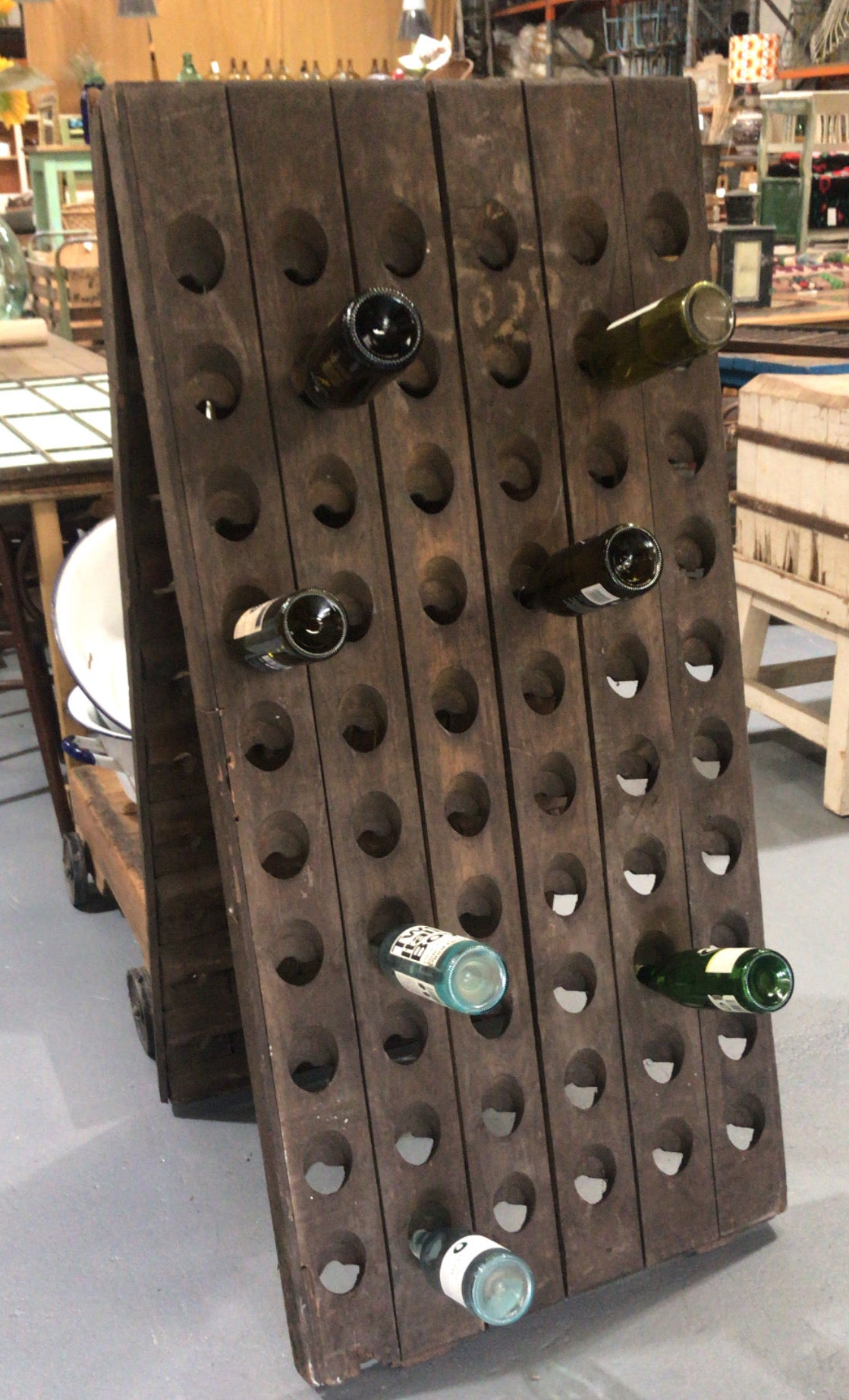 Vintage French Champagne/Wine  Bottle Riddle  Rack #1797