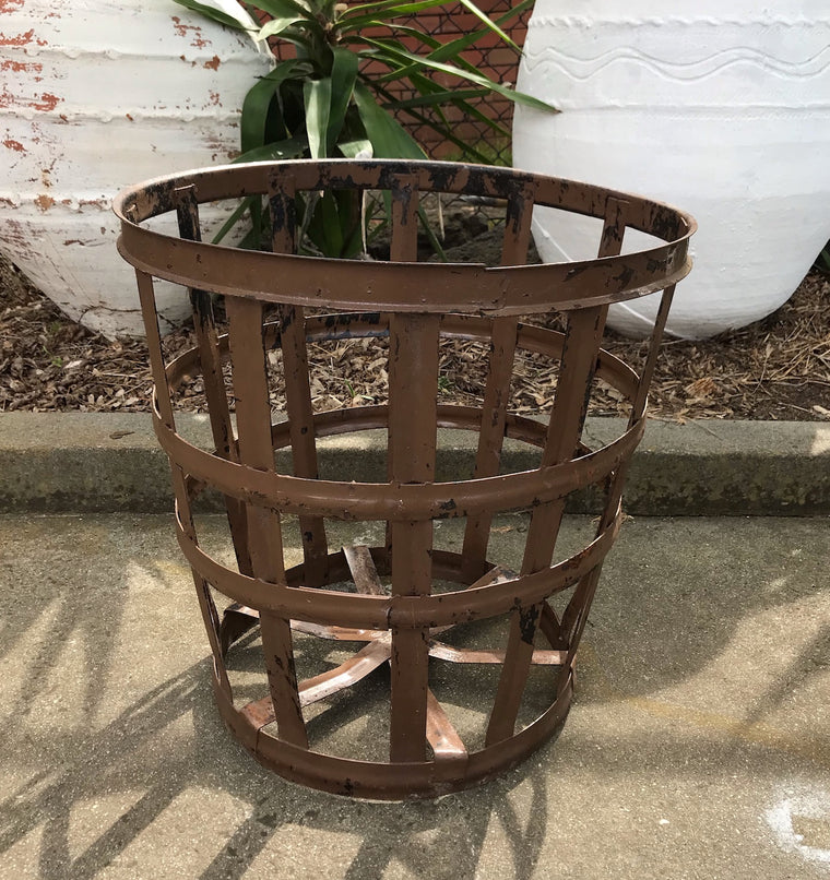 Vintage European Metal Crate/ Basket  #3591 A