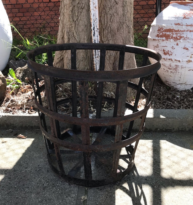 Vintage European Metal Crate/ Basket  #3591 C
