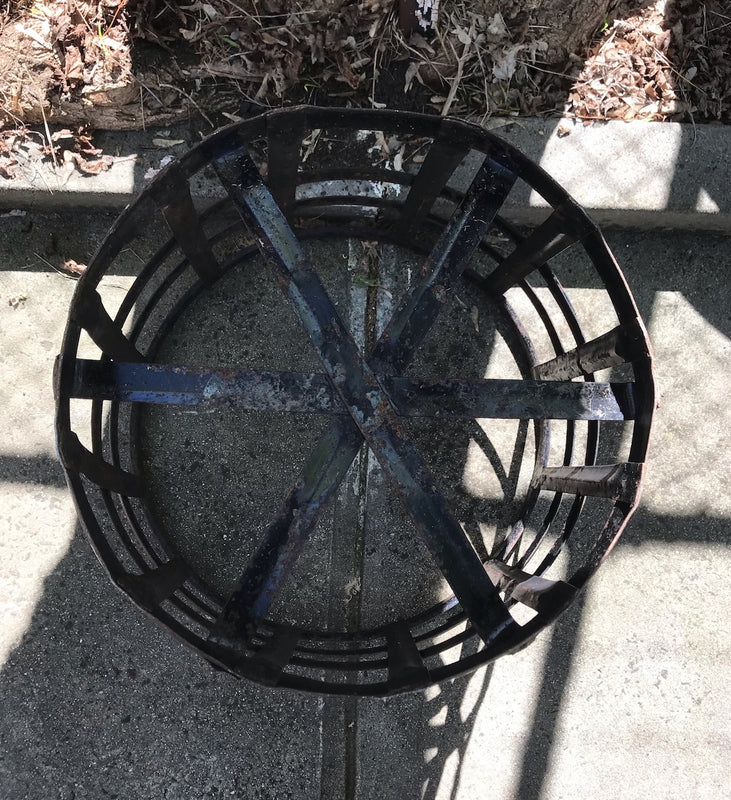 Vintage European Metal Crate/ Basket  #3591 C