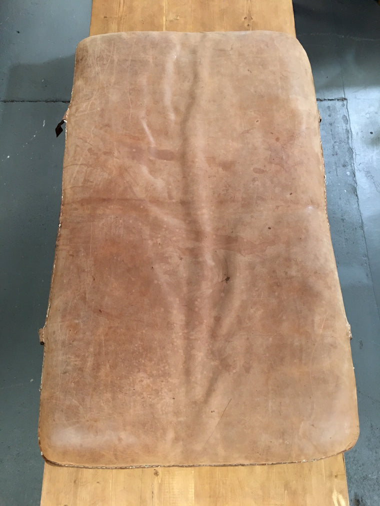 Vintage  Romanian 1940s Leather Gym Mat #3078