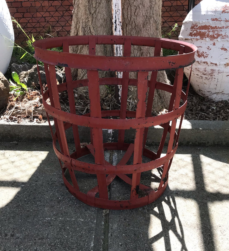 Vintage European Metal Crate/ Basket  #3591 E