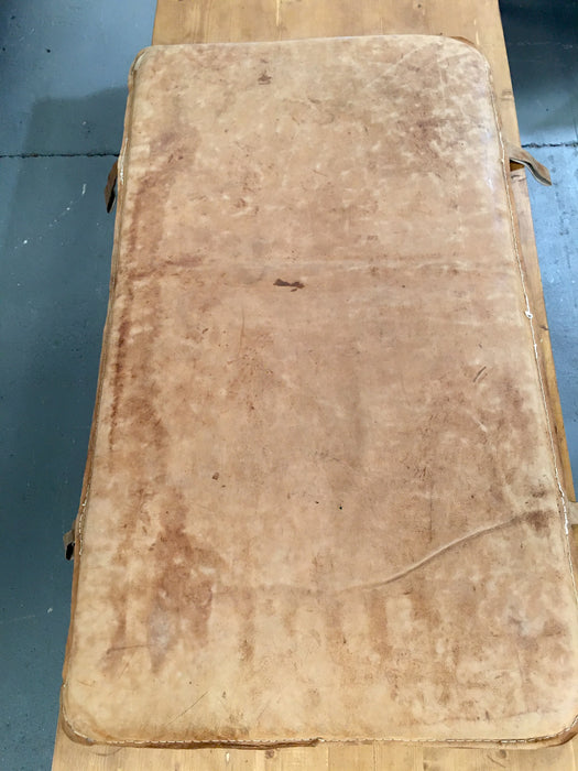 Vintage  Romanian 1940s Leather Gym Mat #3079