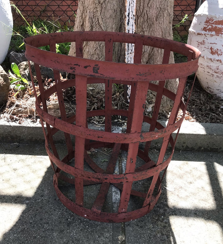 Vintage European Metal Crate/ Basket  #3591 F
