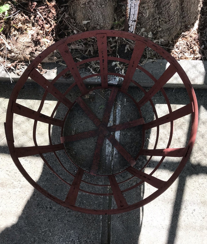Vintage European Metal Crate/ Basket  #3591 F