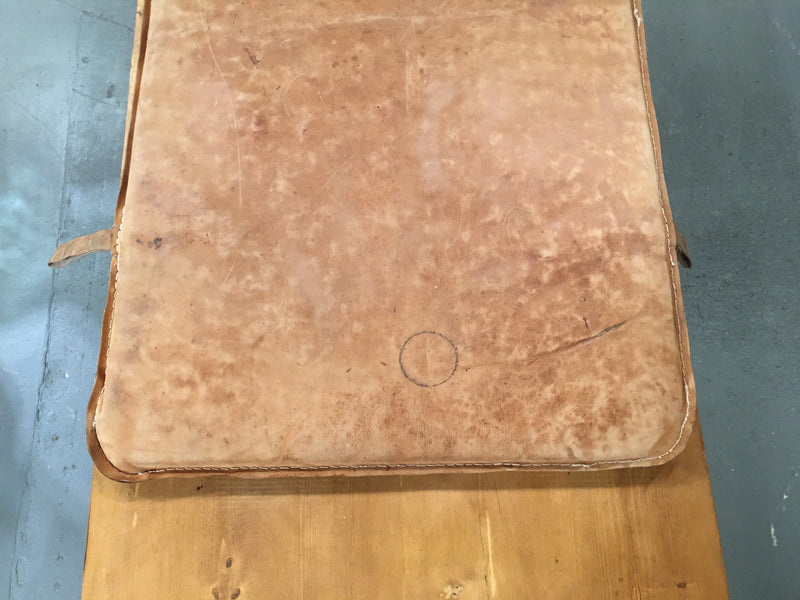 Vintage  Romanian 1940s Leather Gym Mat #3079