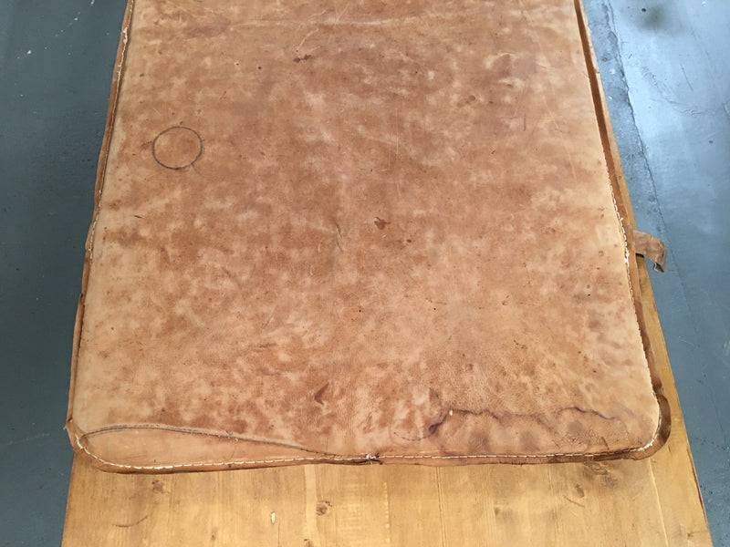 Vintage  Romanian 1940s Leather Gym Mat #3079