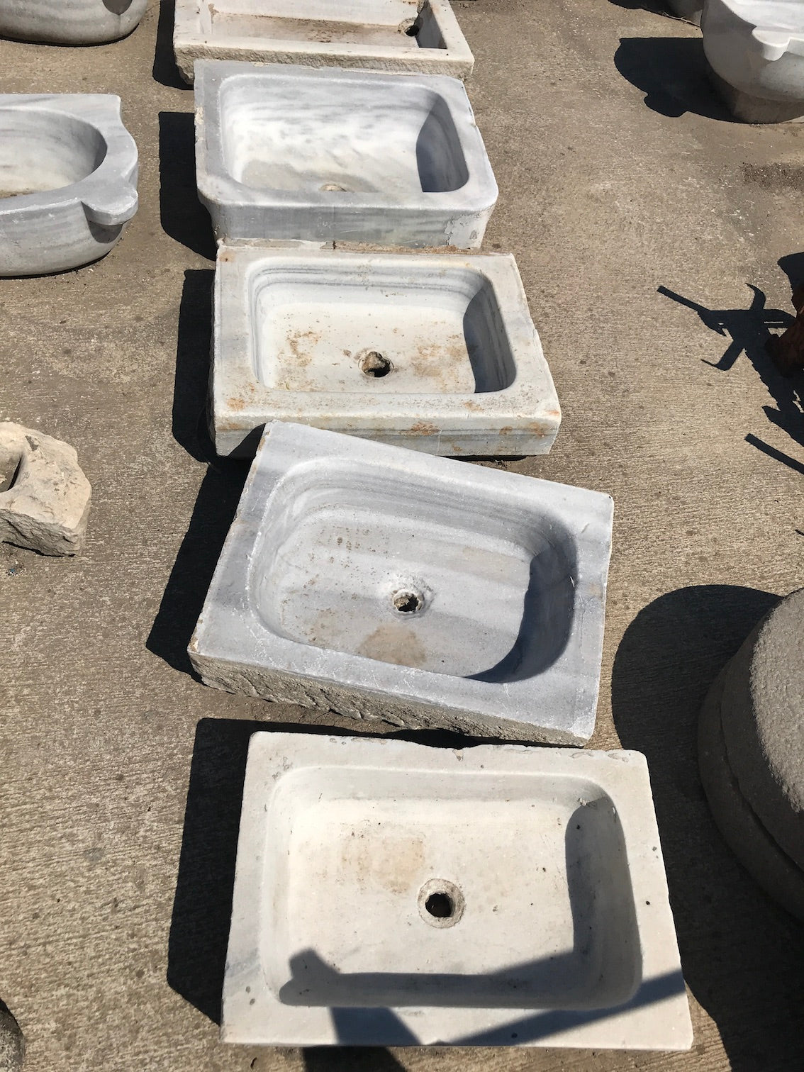 Vintage industrial Turkish Marble sink #2342