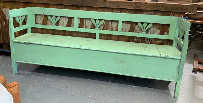 Vintage  Hungarian Box Bench Seat  #4349