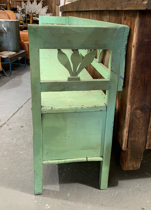 Vintage  Hungarian Box Bench Seat  #4349