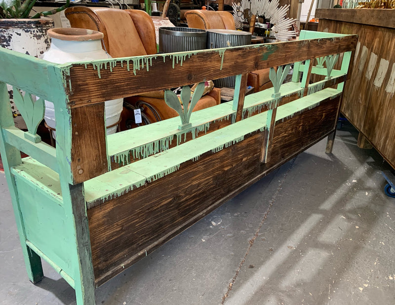 Vintage  Hungarian Box Bench Seat  #4349