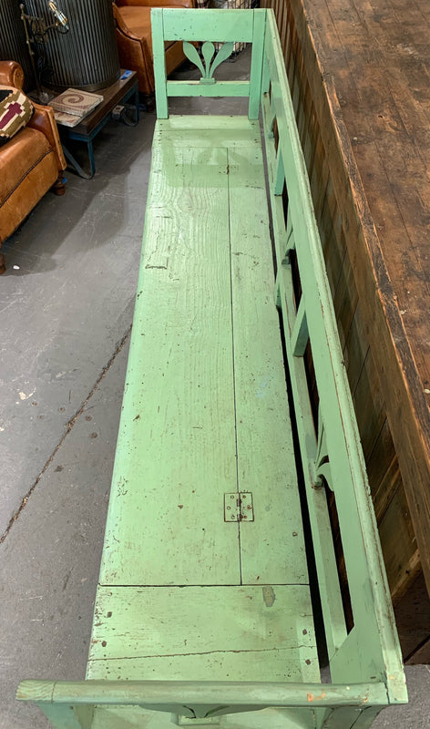 Vintage  Hungarian Box Bench Seat  #4349