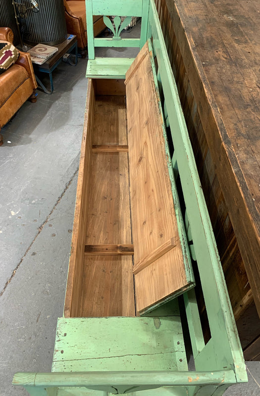 Vintage  Hungarian Box Bench Seat  #4349