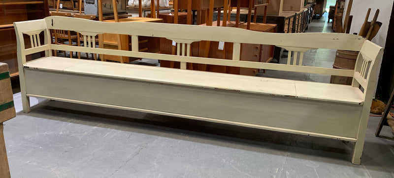 Vintage  Hungarian Box Bench Seat  #4351