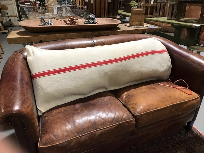 Vintage  Linen "Grainsack" Body Pillow #3595 A