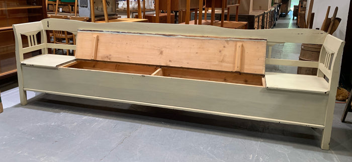 Vintage  Hungarian Box Bench Seat  #4351