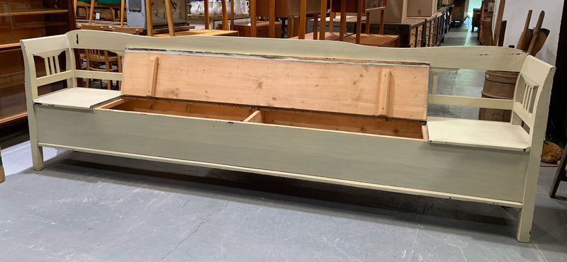 Vintage  Hungarian Box Bench Seat  #4351