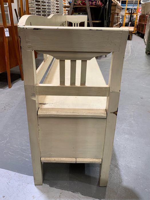 Vintage  Hungarian Box Bench Seat  #4351