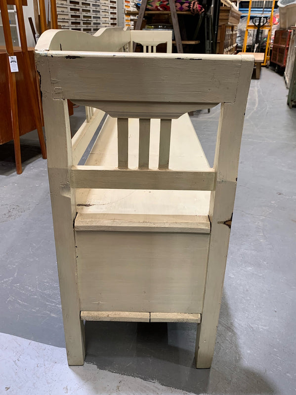 Vintage  Hungarian Box Bench Seat  #4351