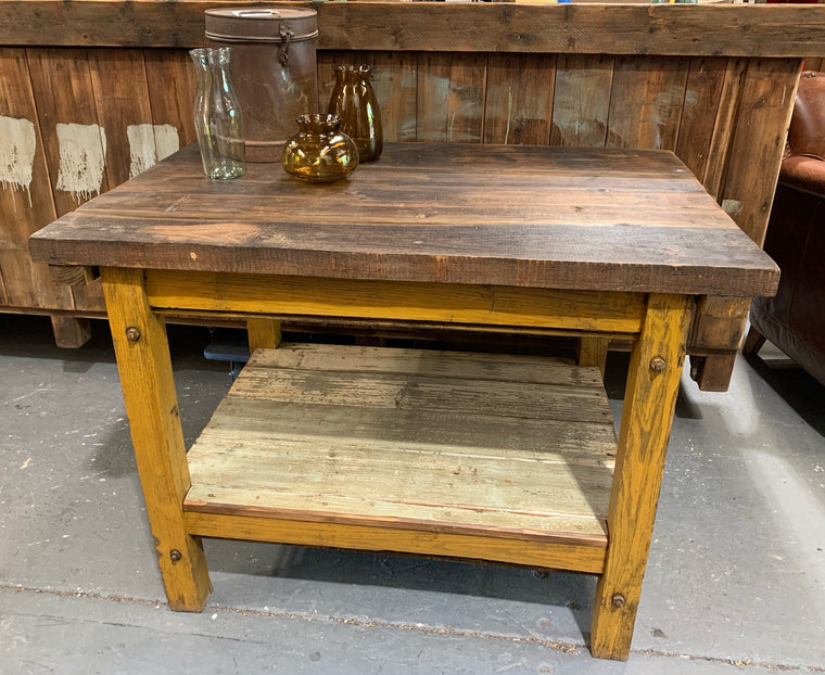 Vintage European Kitchen Island Table / Work Bench #4354
