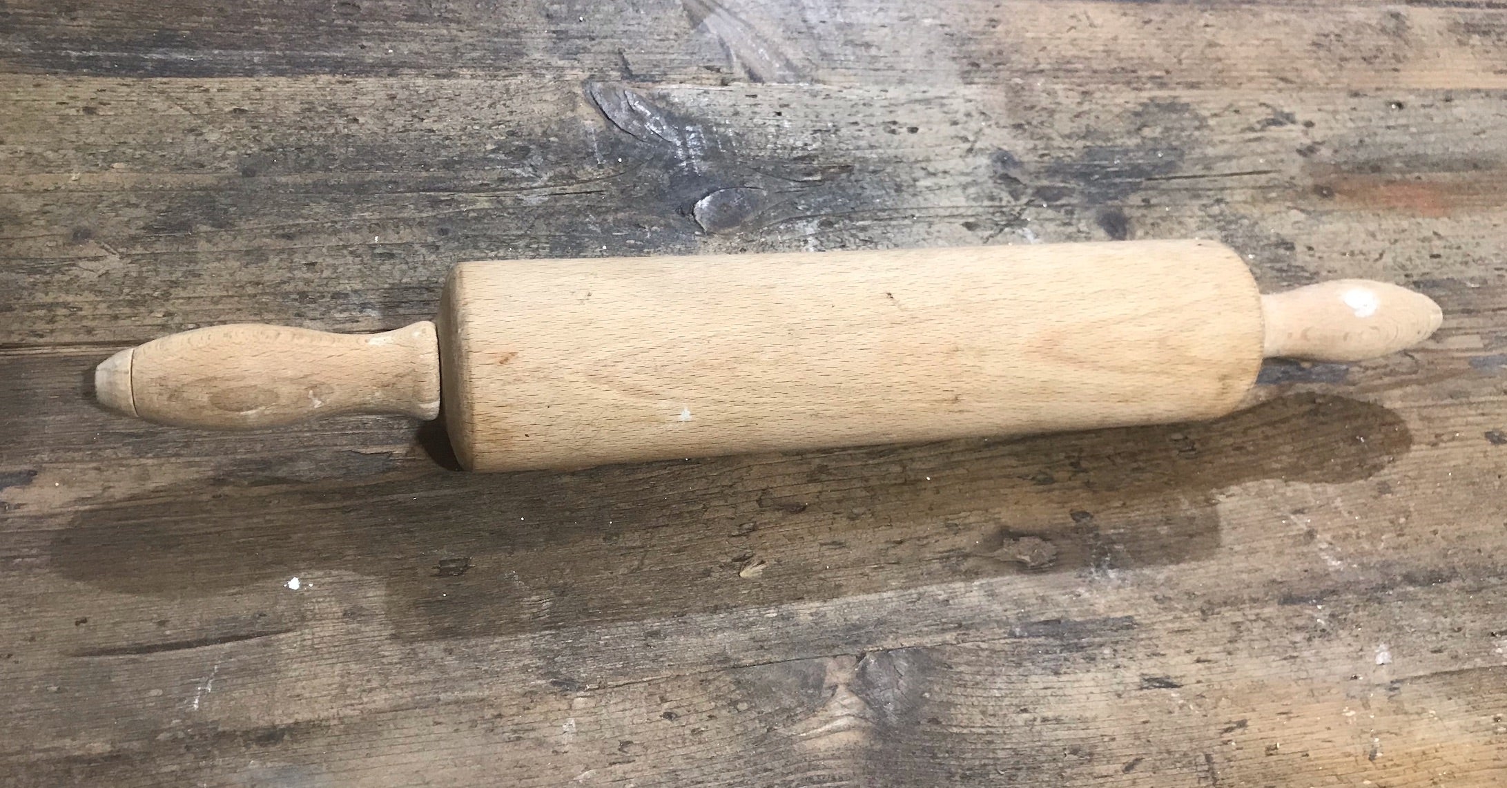 Vintage European  Wooden Rolling Pin #3598 A