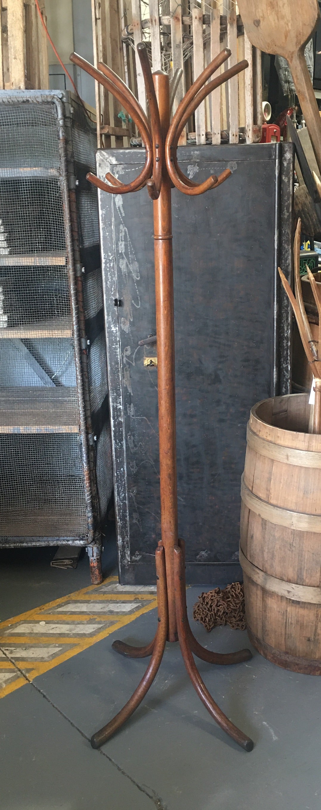 Vintage Wooden Czech Thonet Coat Rack  #3089 (2)