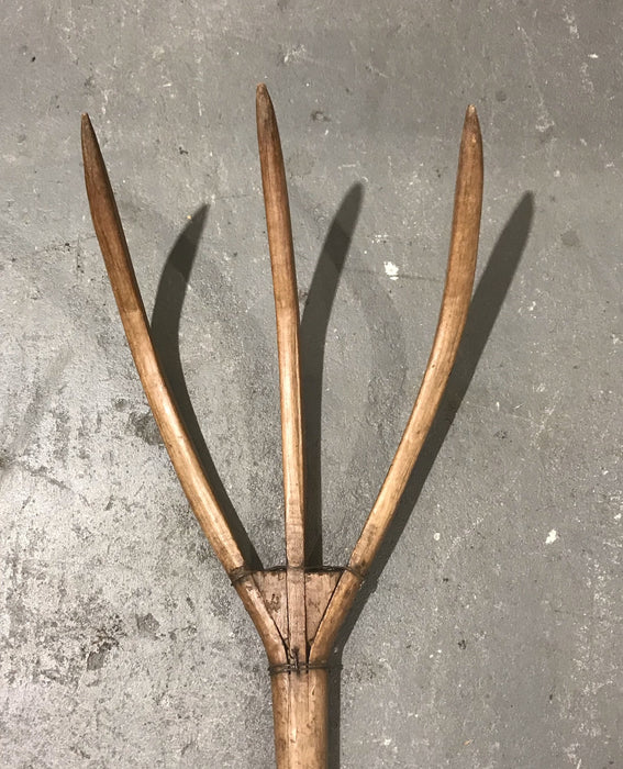 Vintage  European Wooden Hay Fork #3600 C