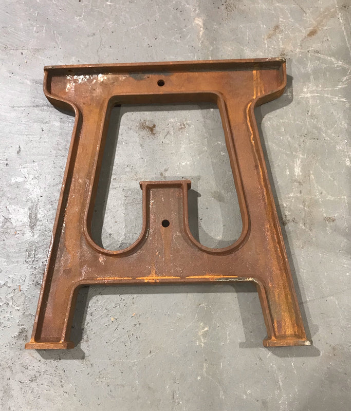 Vintage Industrial European Workbench Cast Iron Legs #3601 C