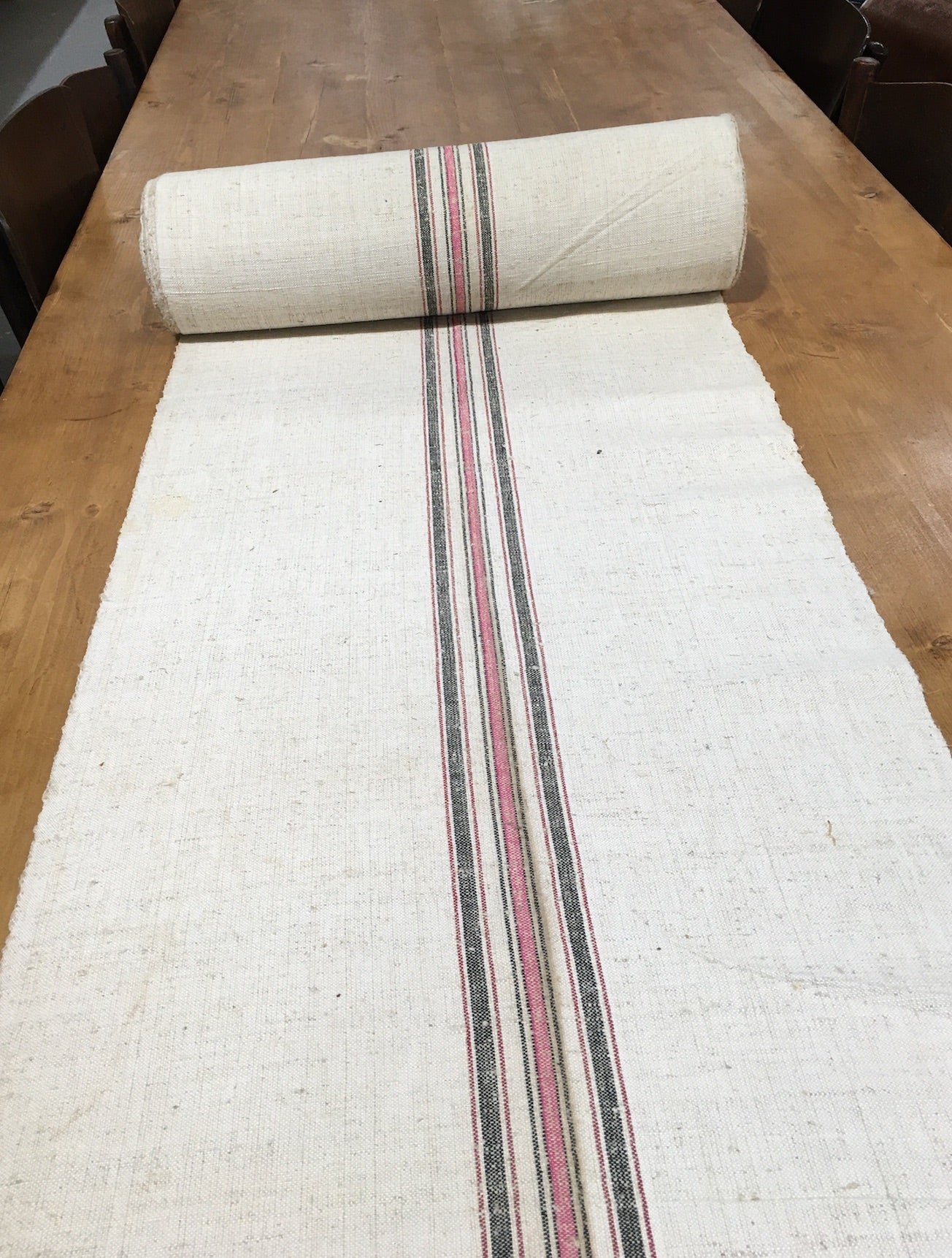 Vintage French Linen Roll 1940s  #3097 (Read Information About This Item)