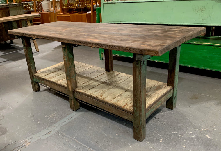 Vintage European Kitchen Island Table / Work Bench #4364