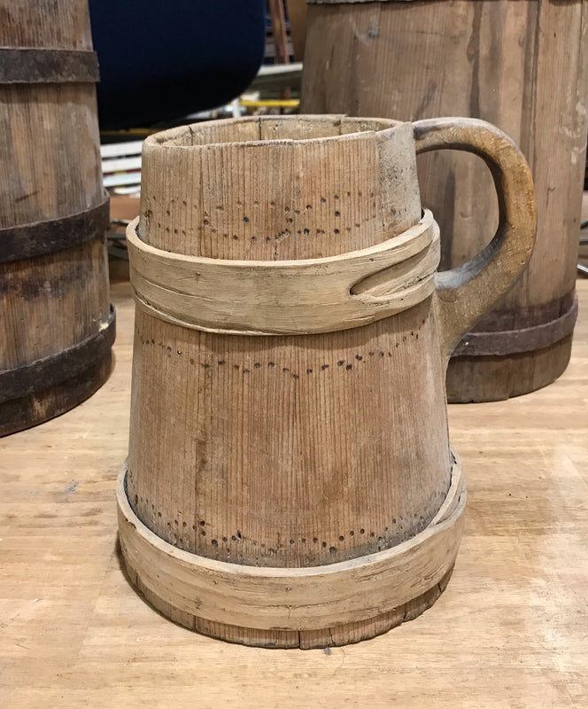 Vintage  European Wooden Pitcher #3607C