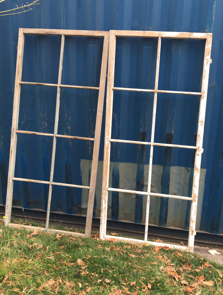 Vintage French wooden window 2.1 high frame # 2769