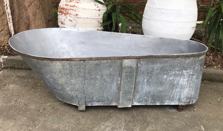 Vintage 1940s  Galvanized Bath Tub #3616D