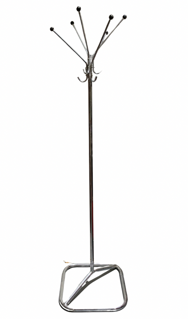Vintage Chrome Czech  Coat Rack  #4377
